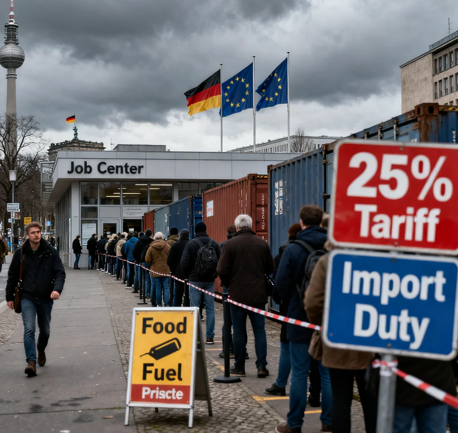 Germany Faces Rising Joblessness and Inflation as U.S. Tariffs Bite
